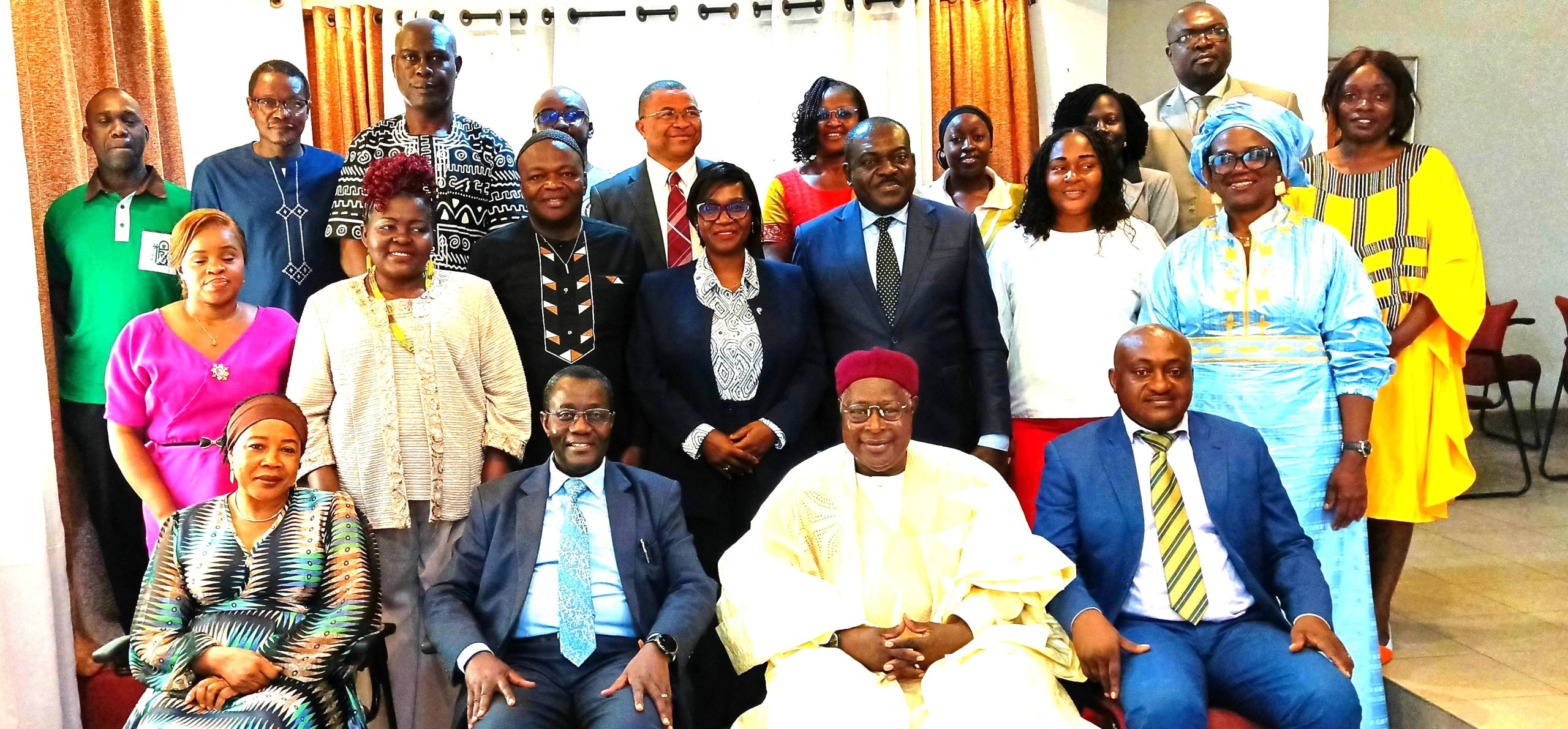 Dr. Sylvester Dickson Baguma (seated second right) and IRAD DG, Dr. Noe Woin during a recent Knowledge Management and Communication capacity strengthening activity for senior research management team of Institute of Agricultural Research for Development (IRAD) Camerron.