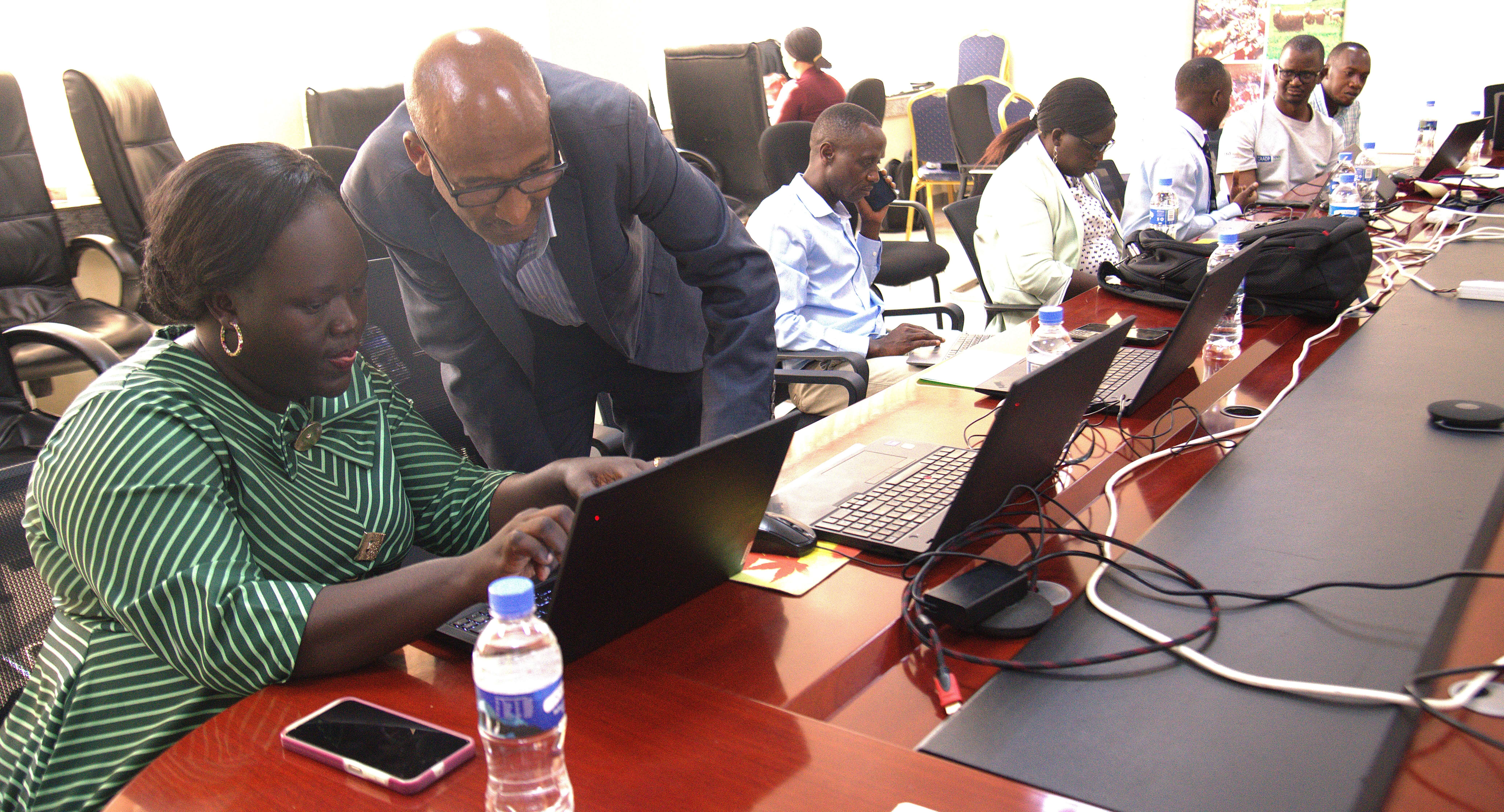 Practical session at the Azolla promotional and capacity development event in Rwanda